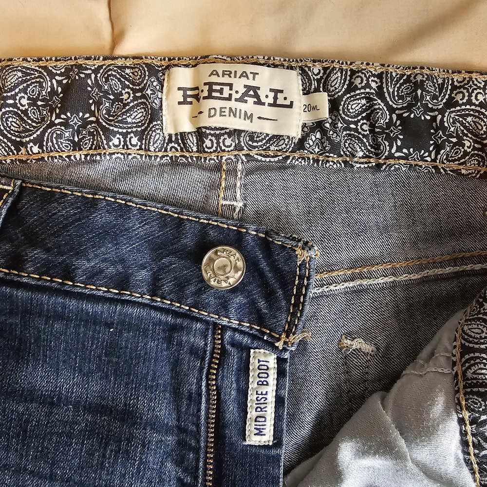 Ariat Real Denim Mid Rise Bootcut Jeans - Dark Blue